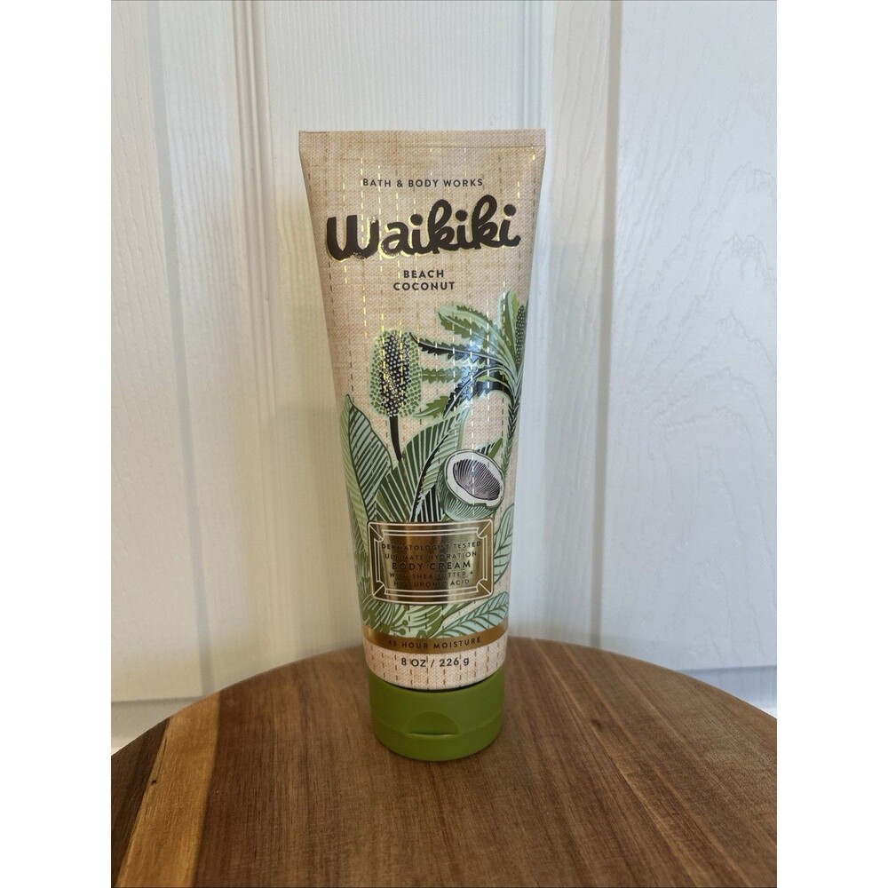 NEW Bath & Body Works Waikiki Beach Coconut Ultimate Hydration Body Cream 8 oz